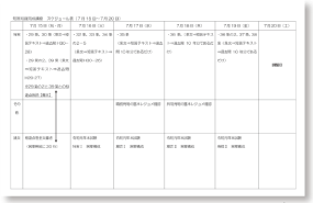 プラチナスケジュール(中上級編)
