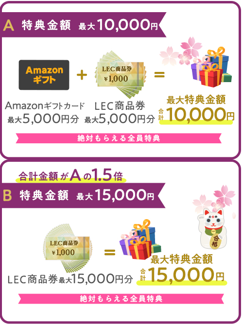 20万円以上のお支払の場合の特典スマホサイズ