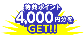 特典ポイントゲット！