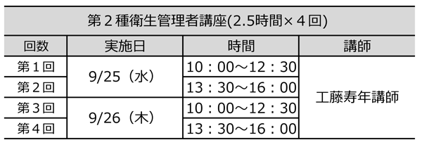 通学スクーリングスケジュール