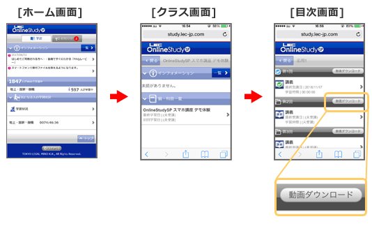 スマホ向け講義動画 音声ダウンロードサービス Online Study Sp Lec東京リーガルマインド