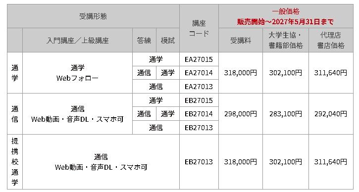 公認会計士】短答合格コース＜春生＞～2027年5月短答式試験合格目標