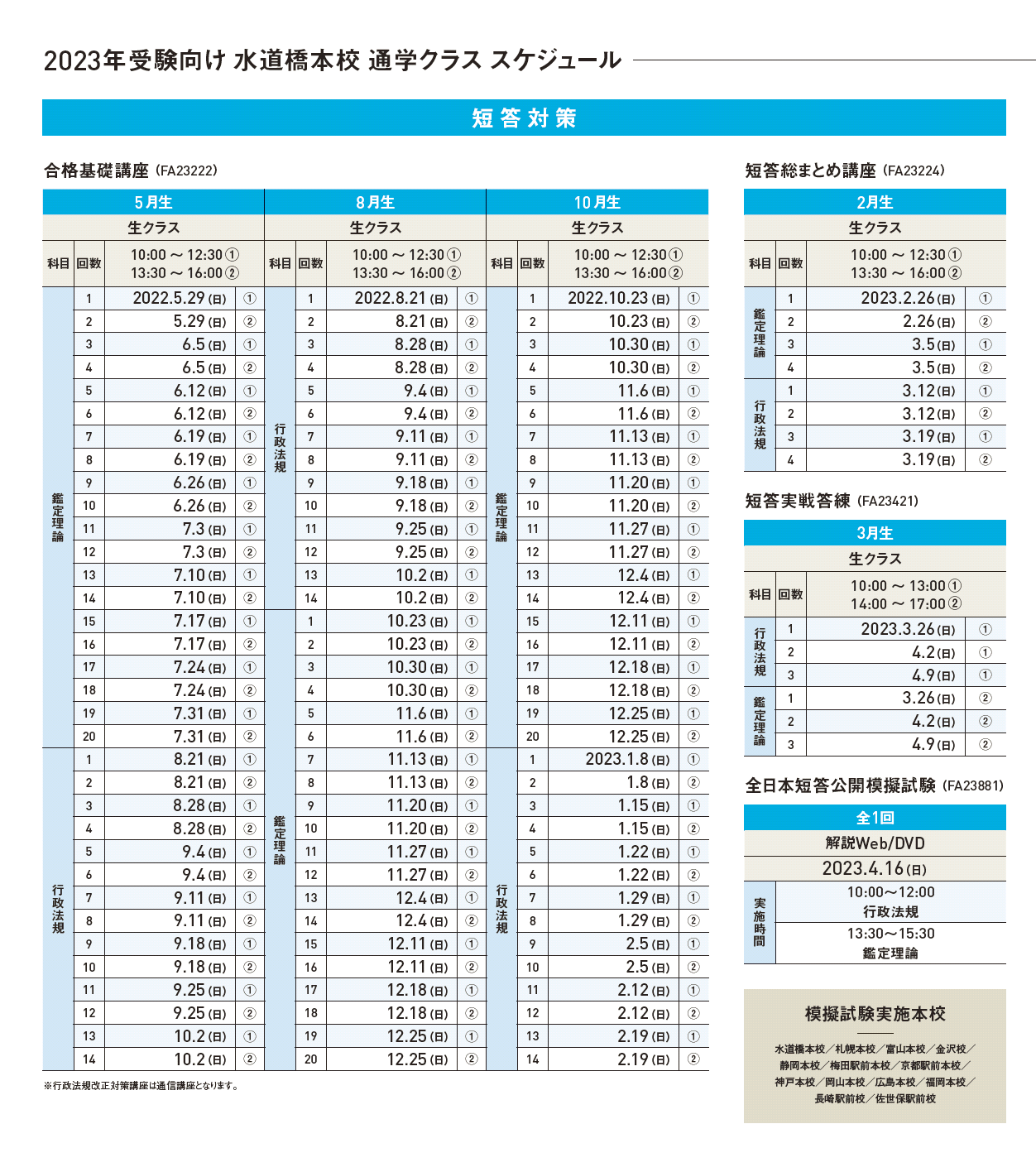 不動産鑑定士】2023年合格目標 初学者対象講座のご案内 | 水道橋本校 