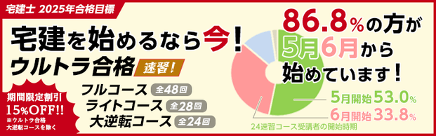 ◇◆2025年合格目標◆◇宅建士講座のご案内　